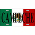 Campeche on Mexico Flag Metal Novelty License Plate 12" x 6" (LP)