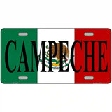 Campeche on Mexico Flag Metal Novelty License Plate 12" x 6" (LP)