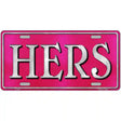 HERS Metal Novelty License Plate 12" x 6" (LP)
