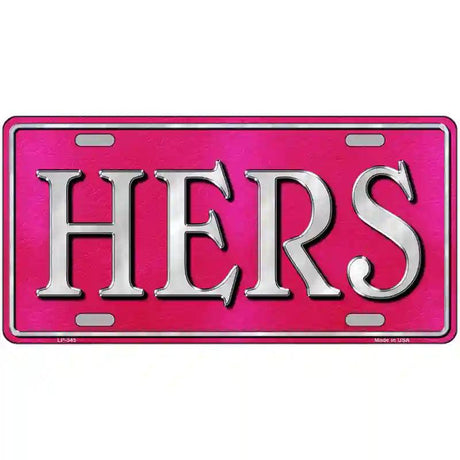 HERS Metal Novelty License Plate 12" x 6" (LP)