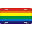 Rainbow Flag Metal Novelty License Plate 12" x 6" (LP)