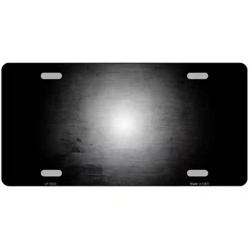 Black White Fade Scratched License Plate Metal Novelty 12" x 6" (LP)