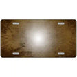 Brown White Fade Scratched License Plate Metal Novelty 12" x 6" (LP)