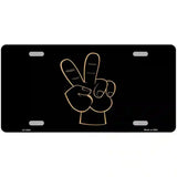 Peace Fingers Metal Novelty License Plate 12" x 6" (LP)