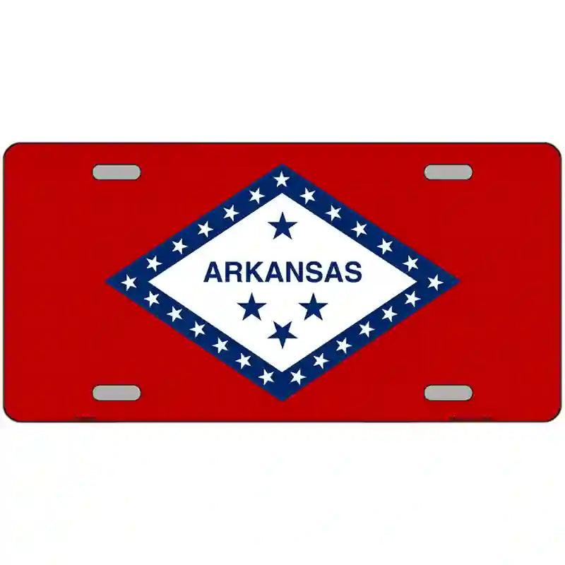 Arkansas State Flag Metal Novelty License Plate 12" x 6" (LP)