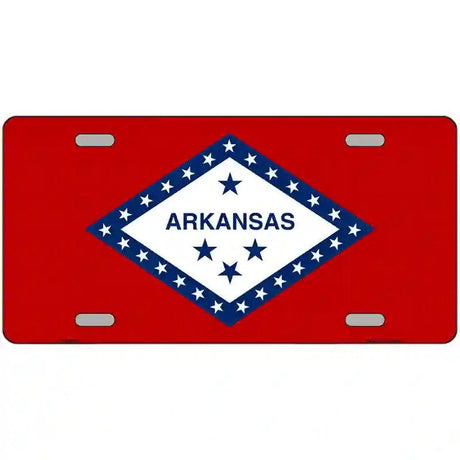 Arkansas State Flag Metal Novelty License Plate 12" x 6" (LP)