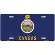 Kansas State Flag Metal Novelty License Plate 12" x 6" (LP)