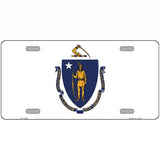Massachusetts State Flag Metal Novelty License Plate 12" x 6" (LP)