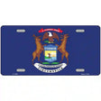 Michigan State Flag Metal Novelty License Plate 12" x 6" (LP)