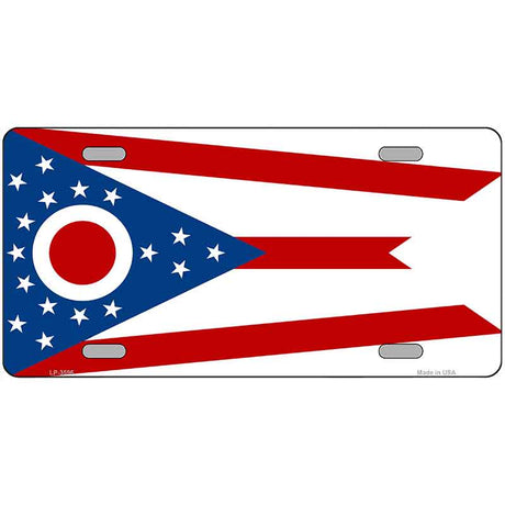Ohio State Flag Metal Novelty License Plate 12" x 6" Automotive (LP)