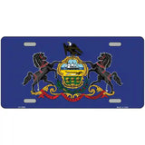 Pennsylvania State Flag Metal Novelty License Plate 12" x 6" (LP)