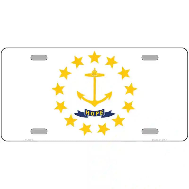 Rhode Island State Flag Metal Novelty License Plate 12" x 6" (LP)