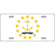 Rhode Island State Flag Metal Novelty License Plate 12" x 6" (LP)
