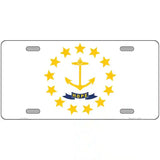 Rhode Island State Flag Metal Novelty License Plate 12" x 6" (LP)