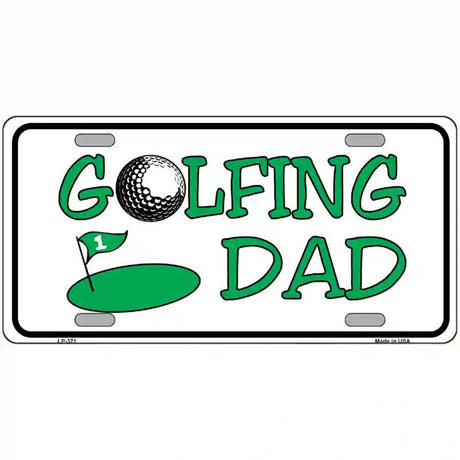 Golfing Dad Metal Novelty License Plate 12" x 6" (LP)