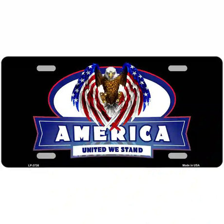 America United Metal Novelty License Plate 12" x 6" (LP)