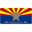 Prescott Arizona State Flag Metal Novelty License Plate 12" x 6" (LP)