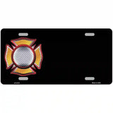 Fire Maltese Cross Offset Metal Novelty License Plate 12" x 6" (LP)