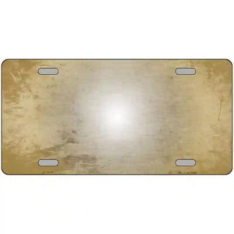 Gold White Fade Scratched License Plate Metal Novelty 12" x 6" (LP)