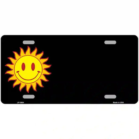 Sun Smiley Offset Metal Novelty License Plate 12" x 6" (LP)