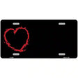 Heart Offset Metal Novelty License Plate 12" x 6" (LP)