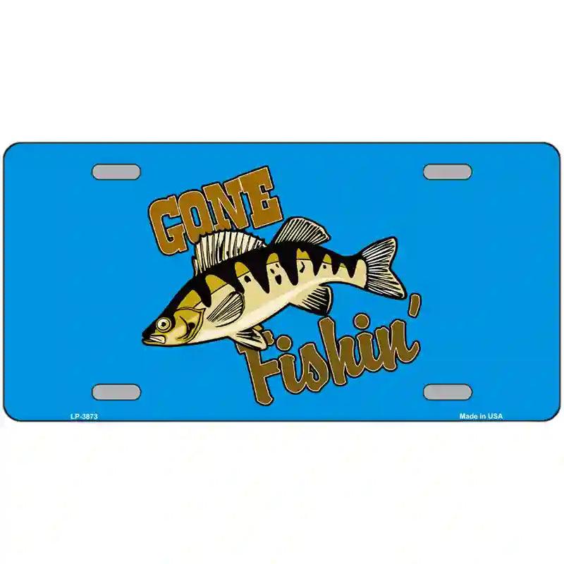 Gone Fishin Metal Novelty License Plate 12" x 6" (LP)