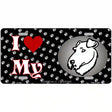 I Love My Airedale Terrier Metal Novelty License Plate 12" x 6" (LP)
