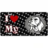 I Love My Beagle Dog Metal Novelty License Plate 12" x 6" (LP)