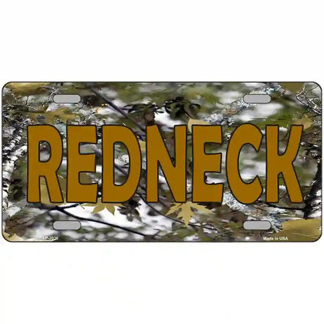 Redneck Camo Metal Novelty License Plate 12" x 6" (LP)