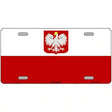 Poland Eagle Flag Metal Novelty License Plate 12" x 6" (LP)