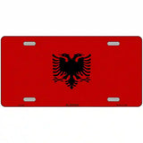 Albania Flag Metal Novelty License Plate 12" x 6" (LP)