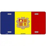 Andorra Flag Metal Novelty License Plate 12" x 6" (LP)