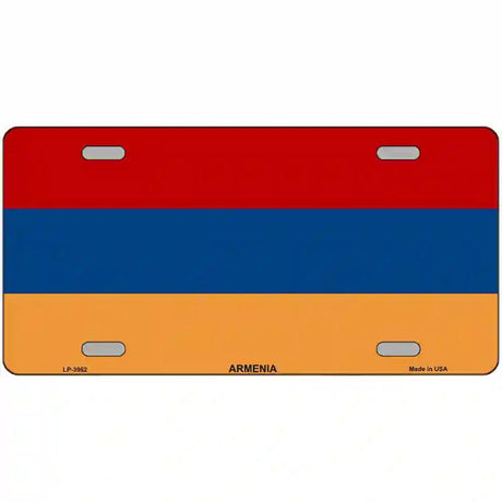 Armenia Flag Metal Novelty License Plate 12" x 6" (LP)