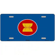 Asean Flag Metal Novelty License Plate 12" x 6" (LP)