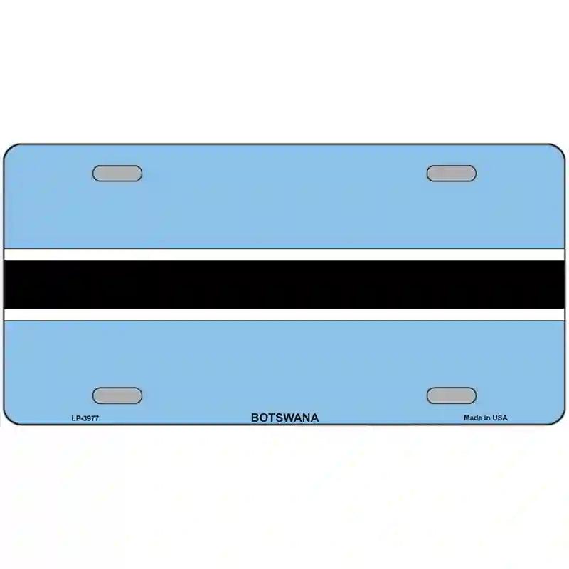 Botswana Flag Metal Novelty License Plate 12" x 6" (LP)