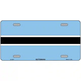 Botswana Flag Metal Novelty License Plate 12" x 6" (LP)