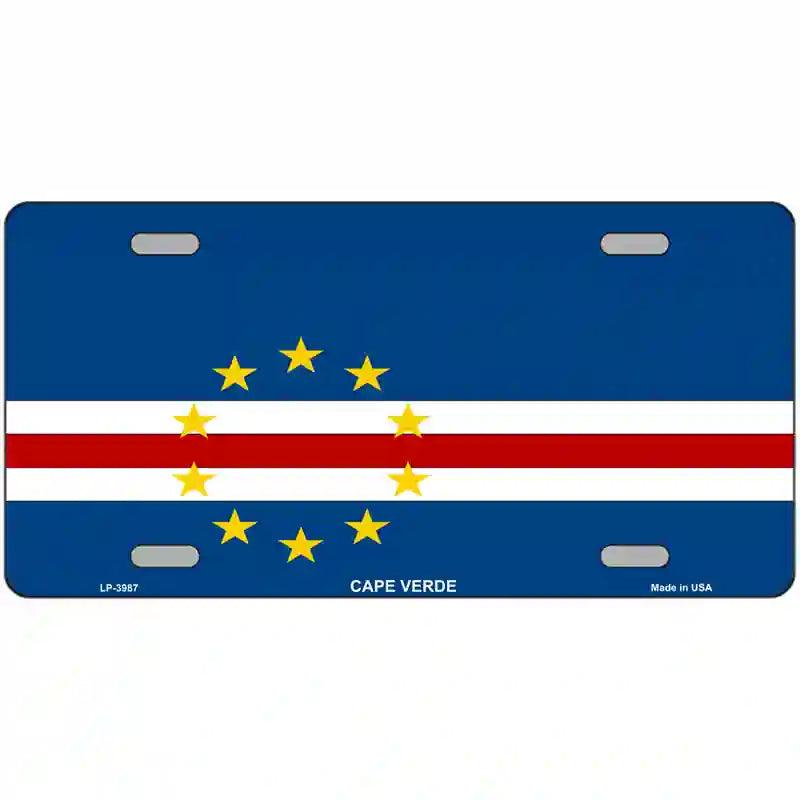 Cape Verde Flag Metal Novelty License Plate 12" x 6" (LP)