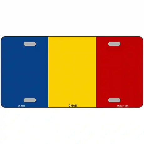Chad Flag Metal Novelty License Plate 12" x 6" (LP)