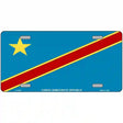 Congo Democratic Republic Flag Metal Novelty License Plate 12" x 6" (LP)