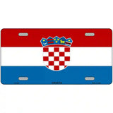 Croatia Flag Metal Novelty License Plate 12" x 6" (LP)