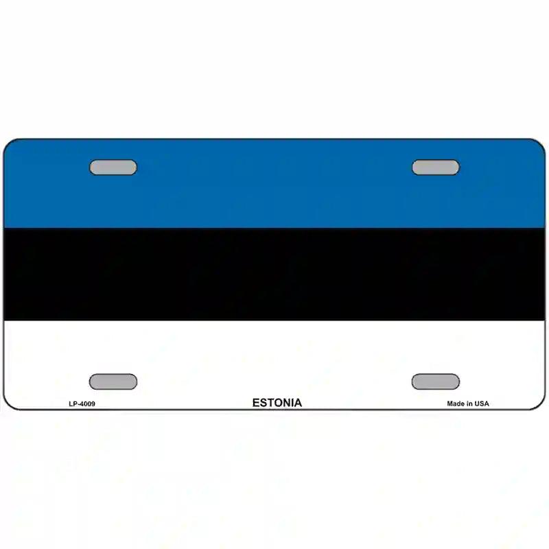 Estonia Flag Metal Novelty License Plate 12" x 6" (LP)