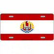 French Polynesia Flag Metal Novelty License Plate 12" x 6" (LP)