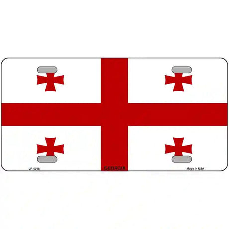 Georgia Flag Metal Novelty License Plate 12" x 6" (LP)