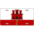 Gibraltar Flag Metal Novelty License Plate 12" x 6" (LP)