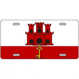 Gibraltar Flag Metal Novelty License Plate 12" x 6" (LP)