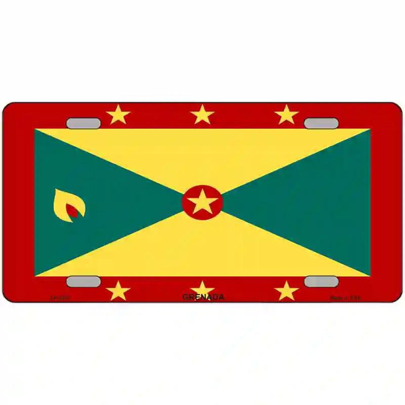 Grenada Flag Metal Novelty License Plate 12" x 6" (LP)
