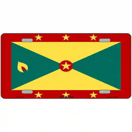 Grenada Flag Metal Novelty License Plate 12" x 6" (LP)
