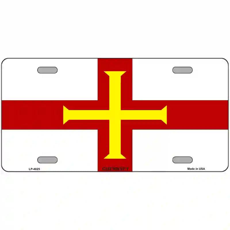 Guernsey Flag Metal Novelty License Plate 12" x 6" (LP)
