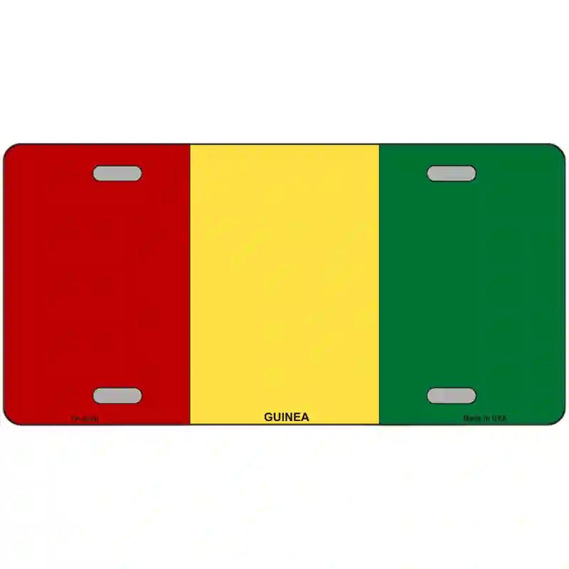 Guinea Flag Metal Novelty License Plate 12" x 6" (LP)