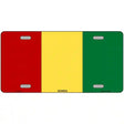 Guinea Flag Metal Novelty License Plate 12" x 6" (LP)